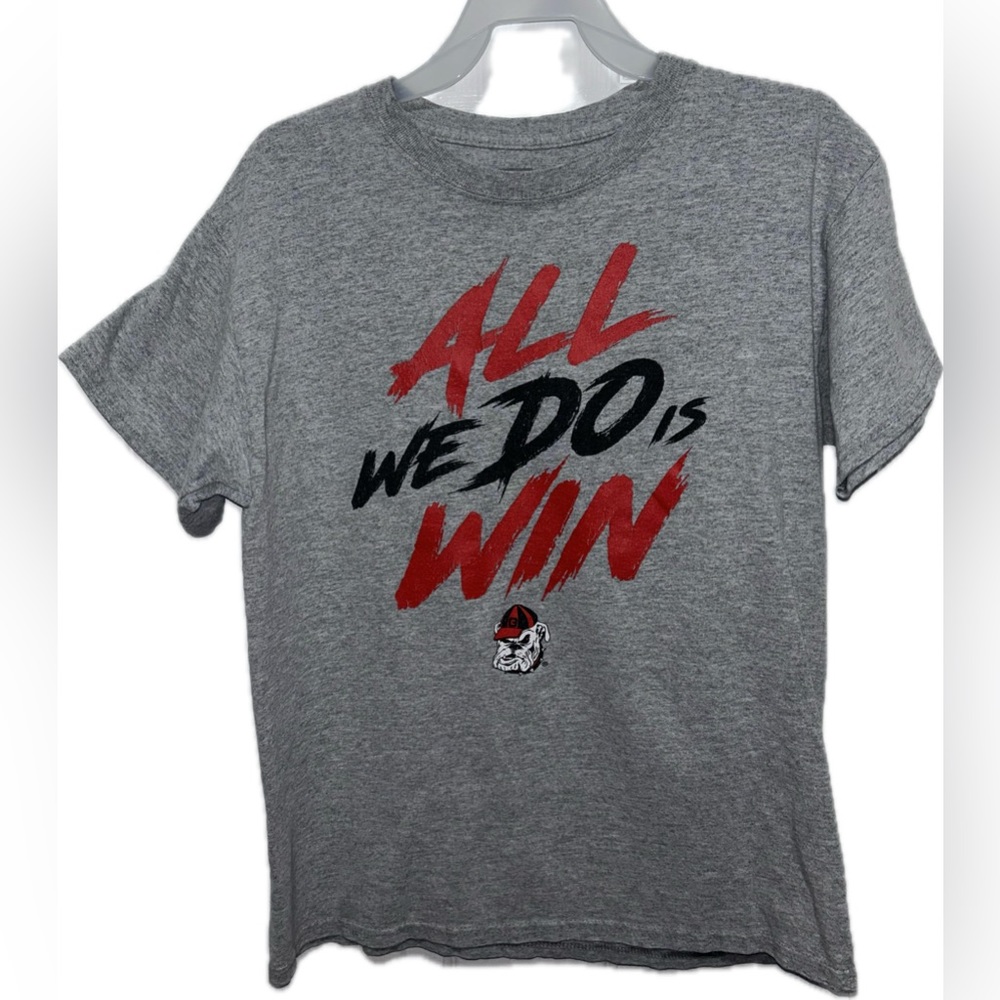 Boys UGA “All We Do Is Win” Russell Athletic Short Sleeve Tee Shirt